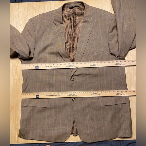 Luciano Carreli Plaid Super 150’s Wool Sport Coat Blazer 50L - Picture 5 of 15